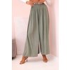 Fashionweek dámske viskózové nohavice s elastickým pásom K3069 Khaki Fashionweek dámske viskózové nohavice s elastickým pásom K3069 Khaki