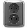 Dvojzásuvka ABB TANGO 5512A-2349 S2 dymovo sivá Dvojzásuvka ABB TANGO 5512A-2349 S2 dymovo sivá