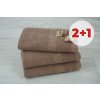Set 2 uterákov EKONOM hnedý + uterák ZADARMO Set 2 uterákov EKONOM hnedý + uterák ZADARMO