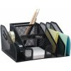 Drôtený stolový organizér so 6 priehradkami Q-CONNECT čierny Drôtený stolový organizér so 6 priehradkami Q-CONNECT čierny