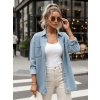 Dstreet dámska džínsová košeľa oversize BLUJANES DY0455 modrá svetlo