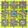 Iplay Penová podložka pre deti mesto 9 prvkov 90,5x90,5cm