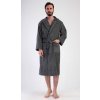 Pánský župan s kapucí Alex - tmavě šedá - L Pánský župan s kapucí Alex - tmavě šedá - L