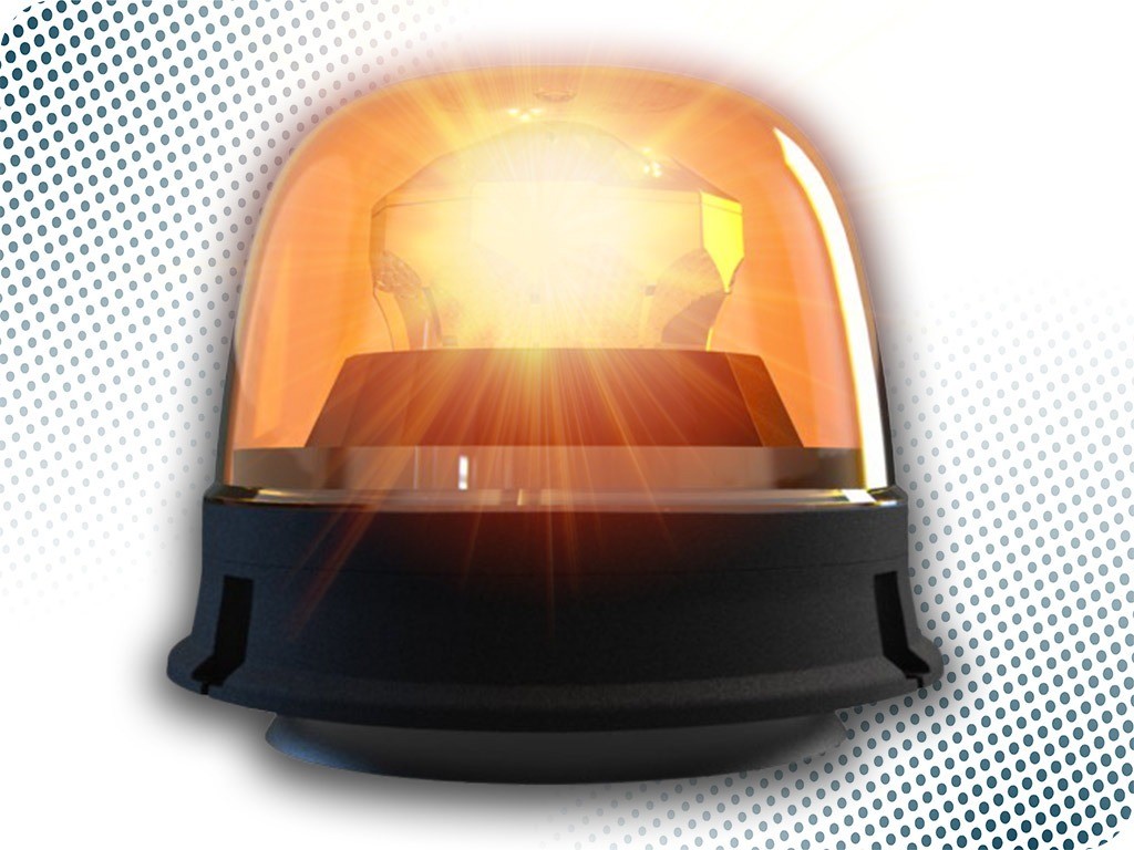 TruckLED LED výstražný maják 22W, 10xLED, magnet, 12-24V, oranžový [ALR0068]