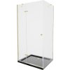 MEXEN/S - Roma sprchovací kút 80x100, transparent, zlatá + čierna vanička so sifónom 854-080-100-50-00-4070G MEXEN/S - Roma sprchovací kút 80x100, transparent, zlatá + čierna vanička so sifónom 854-080-100-50-00-4070G