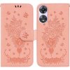 Peňaženkové kožené puzdro Butterfly Rose na Oppo A58 5G - Ružová Peňaženkové kožené puzdro Butterfly Rose na Oppo A58 5G - Ružová