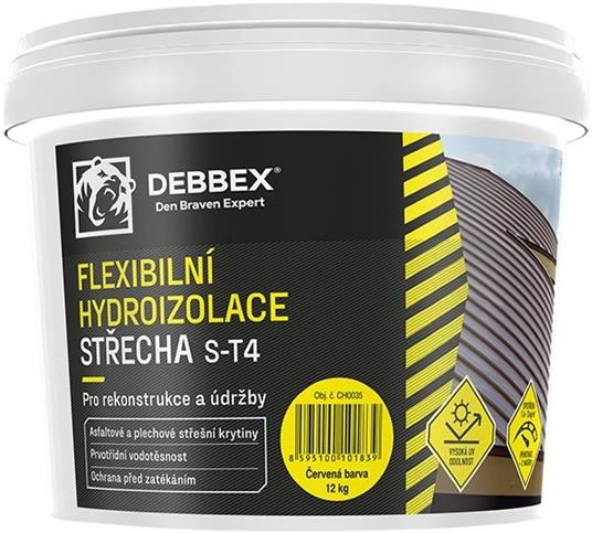 DEN BRAVEN DenBit S-T4 Strešný hydroizolačný nátěr 5kg čiervený