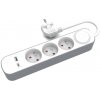 Predlžovací kábel s vypínačom 3m, 3x zásuvka, USB-A + USB-C Predlžovací kábel s vypínačom 3m, 3x zásuvka, USB-A + USB-C