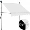 Ručne zaťahovacia markíza s LED svetlom 150x120 cm Dekorhome Ručne zaťahovacia markíza s LED svetlom 150x120 cm Dekorhome