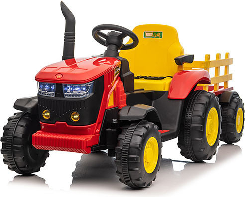Mamido Detský elektrický traktor s vlečkou 12V 7Ah červená