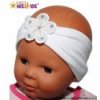 Čelenka Baby Nellys ® s kvetinkou - biela Čelenka Baby Nellys ® s kvetinkou - biela