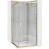 Rea City, sprchovací kút s posuvnými dverami 90(dvere) x 90(dvere) x 190 cm, zlatý matný profil + čierna sprchová vanička Savoy, KPL-K6445 Rea City, sprchovací kút s posuvnými dverami 90(dvere) x 90(dvere) x 190 cm, zlatý matný profil + čierna sprchová vanička Savoy, KPL-K6445