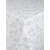 Obrus PVC 5745320, metráž, 20 m x 140 cm, popínavé lístky sivé na bielom podklade, IMPOL TRADE Obrus PVC 5745320, metráž, 20 m x 140 cm, popínavé lístky sivé na bielom podklade, IMPOL TRADE