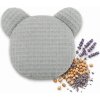 TEDDY ohrievací vankúšik s čerešňovými jadierkami a levanduľou sivý TEDDY ohrievací vankúšik s čerešňovými jadierkami a levanduľou sivý