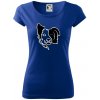 Border kólia obrys hlavy - Dámske tričko Pure - XL ( Kráľovská modrá ) Border kólia obrys hlavy - Dámske tričko Pure - XL ( Kráľovská modrá )