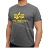 Alpha Industries Basic T-shirt charcoal heather pánske tričko šedé Alpha Industries Basic T-shirt charcoal heather pánske tričko šedé