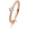 SOFIA DIAMONDS Prsteň 14 k ružové zlato s diamantmi 0,29 ct BE41/05805-R SOFIA DIAMONDS Prsteň 14 k ružové zlato s diamantmi 0,29 ct BE41/05805-R