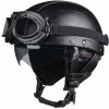 Retro helma na motorku s okuliarmi čierna Veľkosť: M Retro helma na motorku s okuliarmi čierna Veľkosť: M