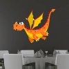 Sablio Samolepka na stenu: Letící drak - 60x49 cm Sablio Samolepka na stenu: Letící drak - 60x49 cm