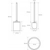 Sapho X-ROUND X-ROUND WHITE WC kefa valcová na postavenie, biela XW302 Sapho X-ROUND X-ROUND WHITE WC kefa valcová na postavenie, biela XW302
