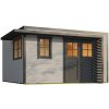Weka Drevený záhradný domček Amberley 44mm V2, sivá-antracitová, 400 x 400 cm Weka Drevený záhradný domček Amberley 44mm V2, sivá-antracitová, 400 x 400 cm