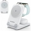 Choetech 3 in 1 Magnetic Unique Travel Wireless Charger Stand for iphone/airpods/Apple watch white T816-F-WH Choetech 3 in 1 Magnetic Unique Travel Wireless Charger Stand for iphone/airpods/Apple watch white T816-F-WH