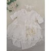 Dievčenské šaty na krst s body smotanová 24 Dievčenské šaty na krst s body smotanová 24