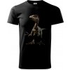 Velociraptor čierna fotka - Klasické pánske tričko vyššej gramáže - 4XL ( Čierna ) Velociraptor čierna fotka - Klasické pánske tričko vyššej gramáže - 4XL ( Čierna )
