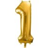 PartyDeco Fóliový balón narodeninové číslo 1 zlatý 86cm (Narodeninový fóliový balón číslo jeden, vhodný na plnenie vzduchom aj héliom.) PartyDeco Fóliový balón narodeninové číslo 1 zlatý 86cm (Narodeninový fóliový balón číslo jeden, vhodný na plnenie vzduchom aj héliom.)