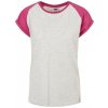 Ladies Contrast Raglan Tee - lightgrey/brightviolet 5XL Ladies Contrast Raglan Tee - lightgrey/brightviolet 5XL