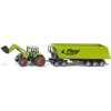 Siku Traktor s p ným nakladačom a prívesom červená 1:50 Siku Traktor s p ným nakladačom a prívesom červená 1:50