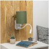 | Brilagi - LED Nástenná lampa NUBILA 1xE27/25W/230V + LED/3W biela/zelená | BG1559+BG1576 | Brilagi - LED Nástenná lampa NUBILA 1xE27/25W/230V + LED/3W biela/zelená | BG1559+BG1576