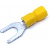 Tracon electric Izolované Cu lisovacie vidlice žlté 6mm² 6mm2 / M6 Tracon electric Izolované Cu lisovacie vidlice žlté 6mm² 6mm2 / M6