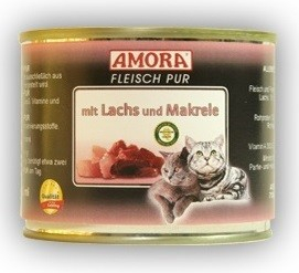 AMORA Fleisch pur CAT s lososom a makrelou 200 g