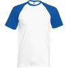 Fruit of the Loom Tričko Baseball T, raglánové, krátký rukáv, pánské COT16102690713-white/royal 3XL Bílá/modrá Fruit of the Loom Tričko Baseball T, raglánové, krátký rukáv, pánské COT16102690713-white/royal 3XL Bílá/modrá