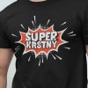 Tričko s potlačou SUPER KRSTNÝ Pánsky Čierna L Tričko s potlačou SUPER KRSTNÝ Pánsky Čierna L