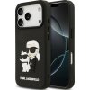 Karl Lagerfeld 3D Gumový Kryt Karl and Choupette pre iPhone 17 Pro Čierny (KLHCP17L3DRKCNK)