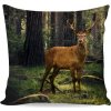 INSPIO Obliečka na vankúš - Jelen v lese 40x40 zvieratá zelená, sivá INSPIO Obliečka na vankúš - Jelen v lese 40x40 zvieratá zelená, sivá