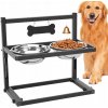 NASTAVITEĽNÁ MISKA PRE PSA SO ZVONČEKOM NA KŔMENIE, 2 OCEĽOVÉ MISKY NASTAVITEĽNÁ MISKA PRE PSA SO ZVONČEKOM NA KŔMENIE, 2 OCEĽOVÉ MISKY