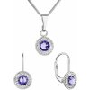 Evolution Group sada šperkov s kryštálmi Swarovski náušnice a prívesok fialovej guľaté 39109.3 tanzanite Evolution Group sada šperkov s kryštálmi Swarovski náušnice a prívesok fialovej guľaté 39109.3 tanzanite