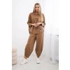 Fashionweek talianska súprava nohavíc a blúzky, voľný, pohodlný štýl K6171 camel