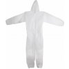 Levior overal jednorázový s kapucňou biely L