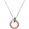 Hot Diamonds Strieborný bicolor náhrdelník s diamantom woven DP867