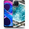 Picasee silikónový čierny obal pre Realme 8 Pro - Blue geometry Picasee silikónový čierny obal pre Realme 8 Pro - Blue geometry