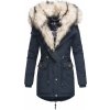 Dámska zimná bunda s kožušinkou Sweety Navahoo - BLUE Veľkosť: S