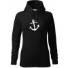 Kotva - Mikina dámská Cape s kapucí - 2XL ( Čierna ) Kotva - Mikina dámská Cape s kapucí - 2XL ( Čierna )