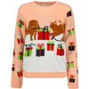 Frogies Dámsky sveter Cat Dog Christmas šedá krémová tmavočervená Frogies Dámsky sveter Cat Dog Christmas šedá krémová tmavočervená