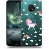 Picasee silikónový prehľadný obal pre Nokia 7.2 - Unicorn hviezdne nebo Picasee silikónový prehľadný obal pre Nokia 7.2 - Unicorn hviezdne nebo