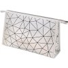 Dámska strieborná kozmetická taška so vzorom, KS39WZ4 Dámska strieborná kozmetická taška so vzorom, KS39WZ4