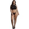 Le Désir Plus Size štrasová párty súprava čierna